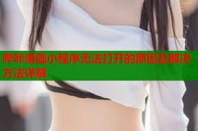 哔咔漫画小程序无法打开的原因及解决方法详解